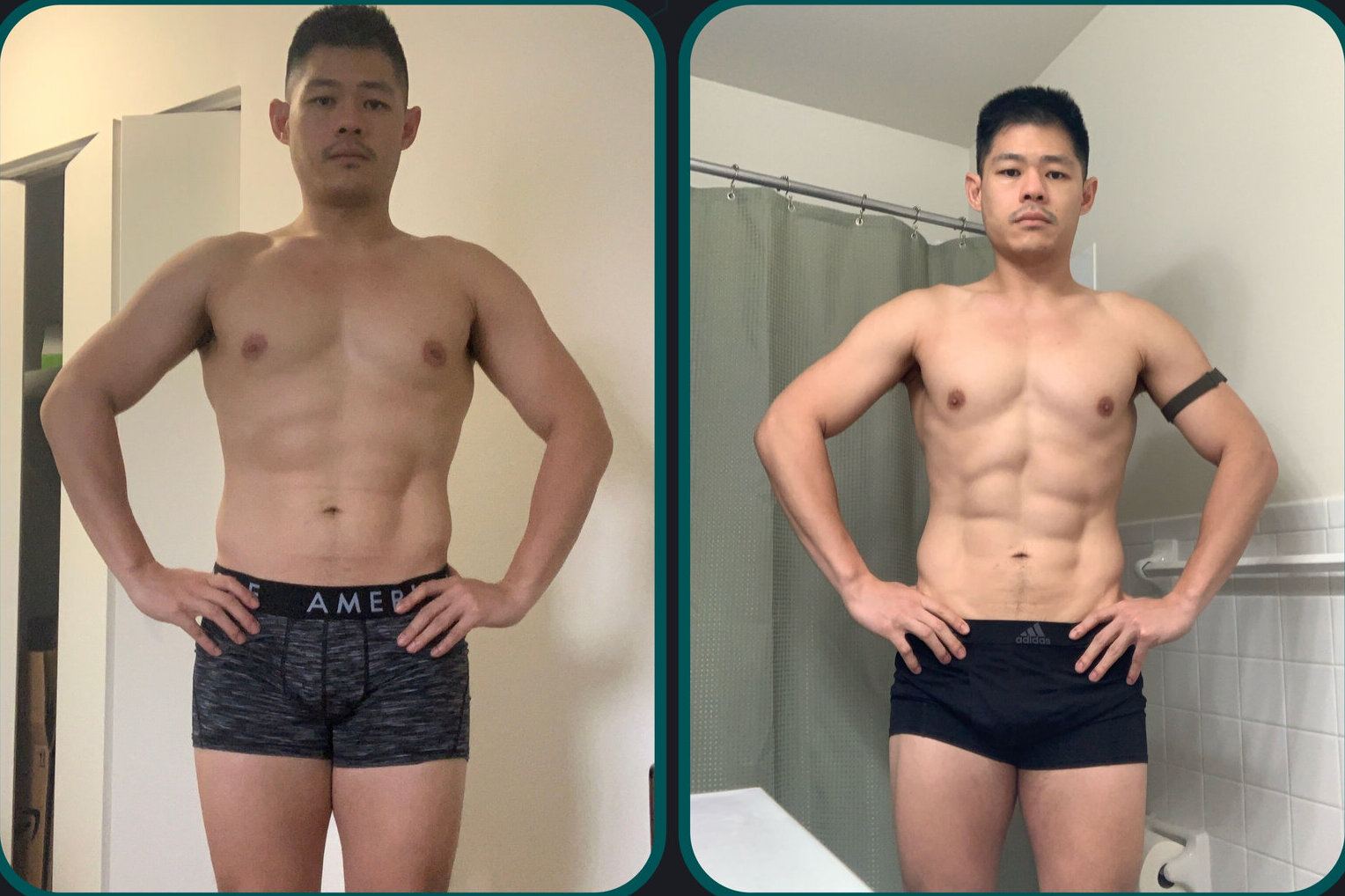 Before and after comparison for a private client, reference 001