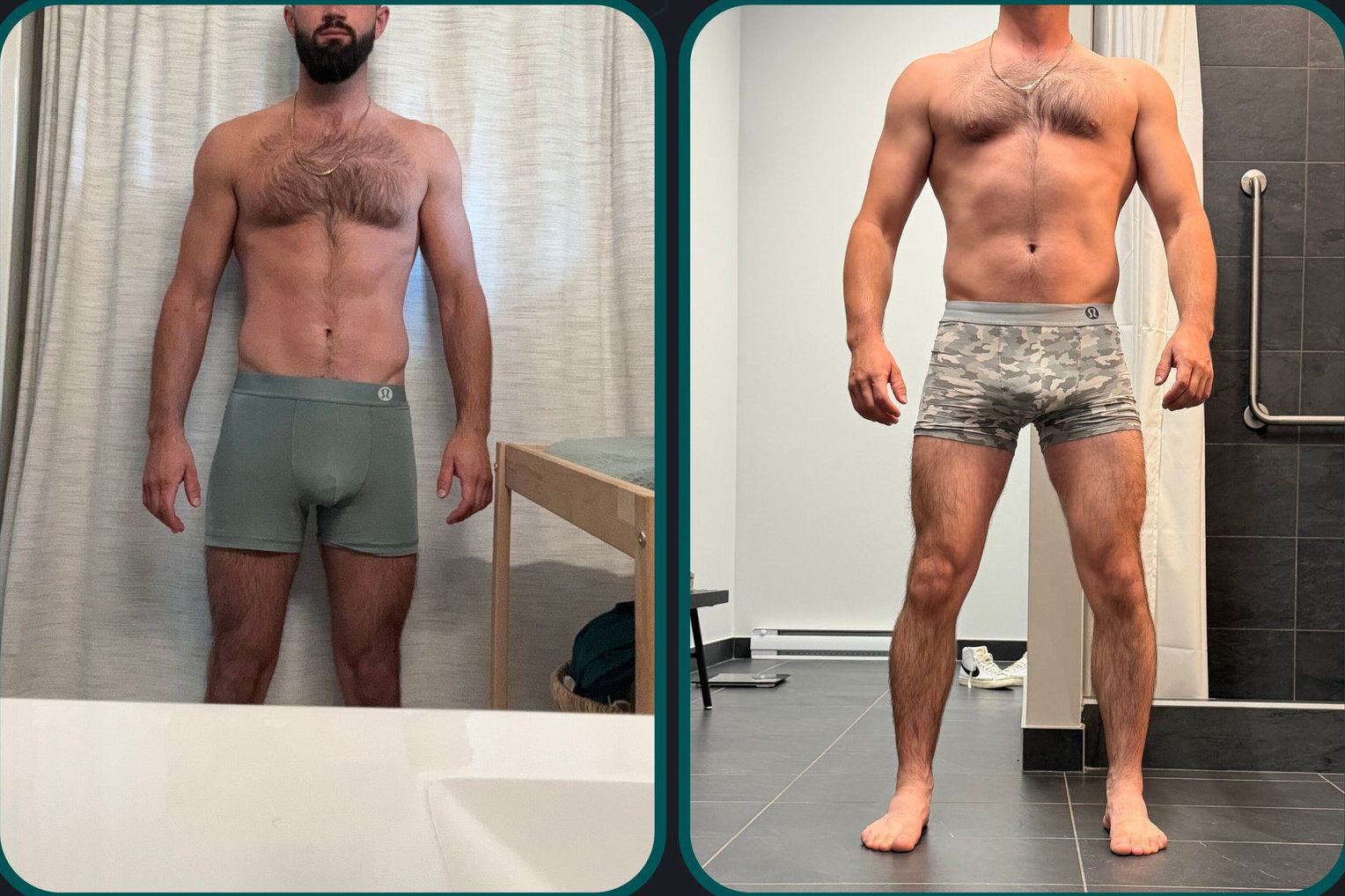 Before and after comparison for a private client, reference 002
