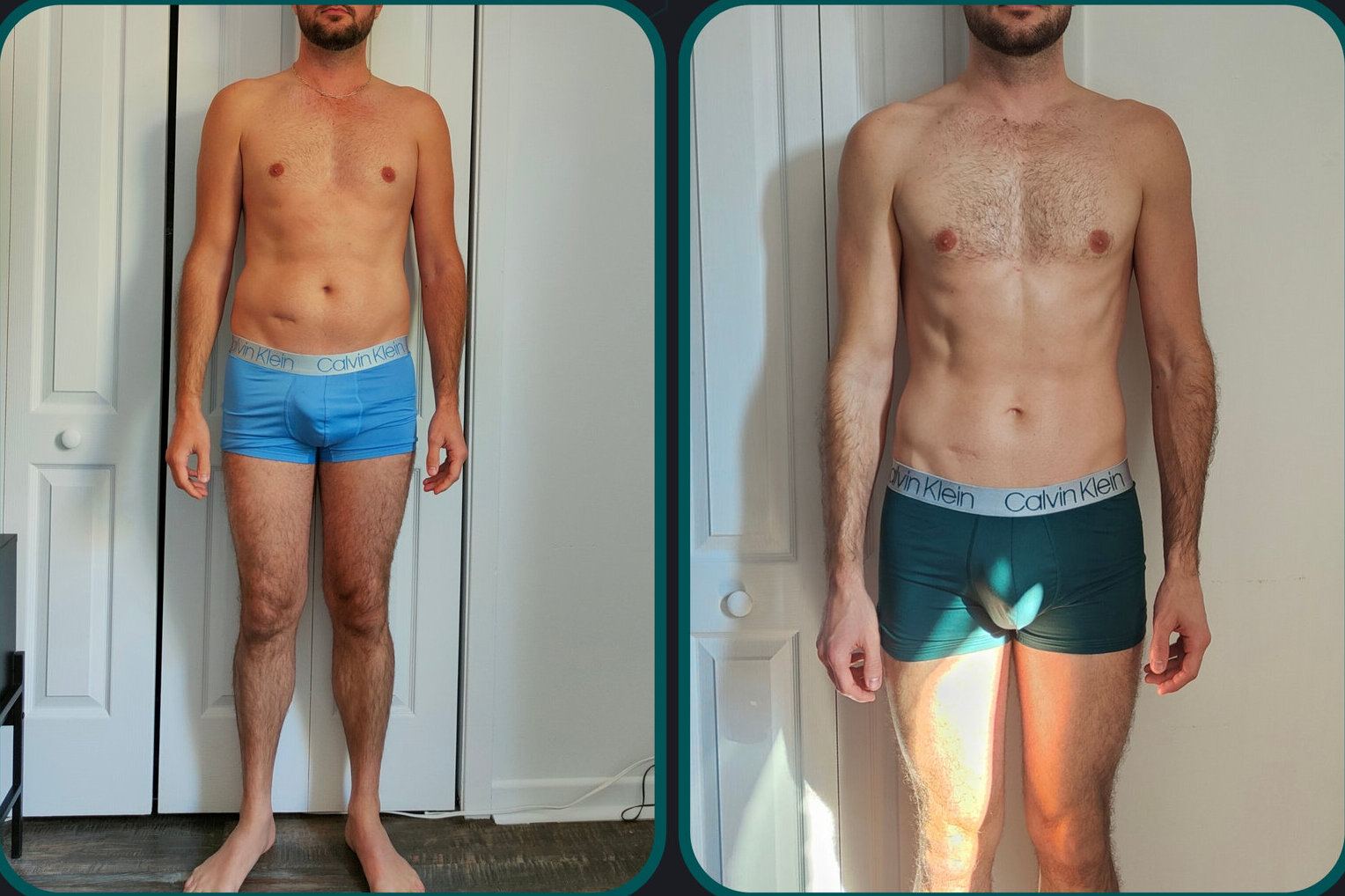 Before and after comparison for a private client, reference 003