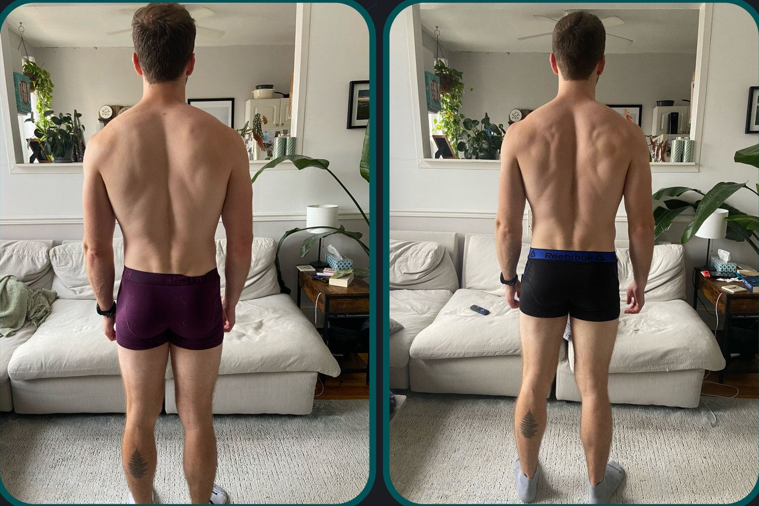 Before and after comparison for a private client, reference 004