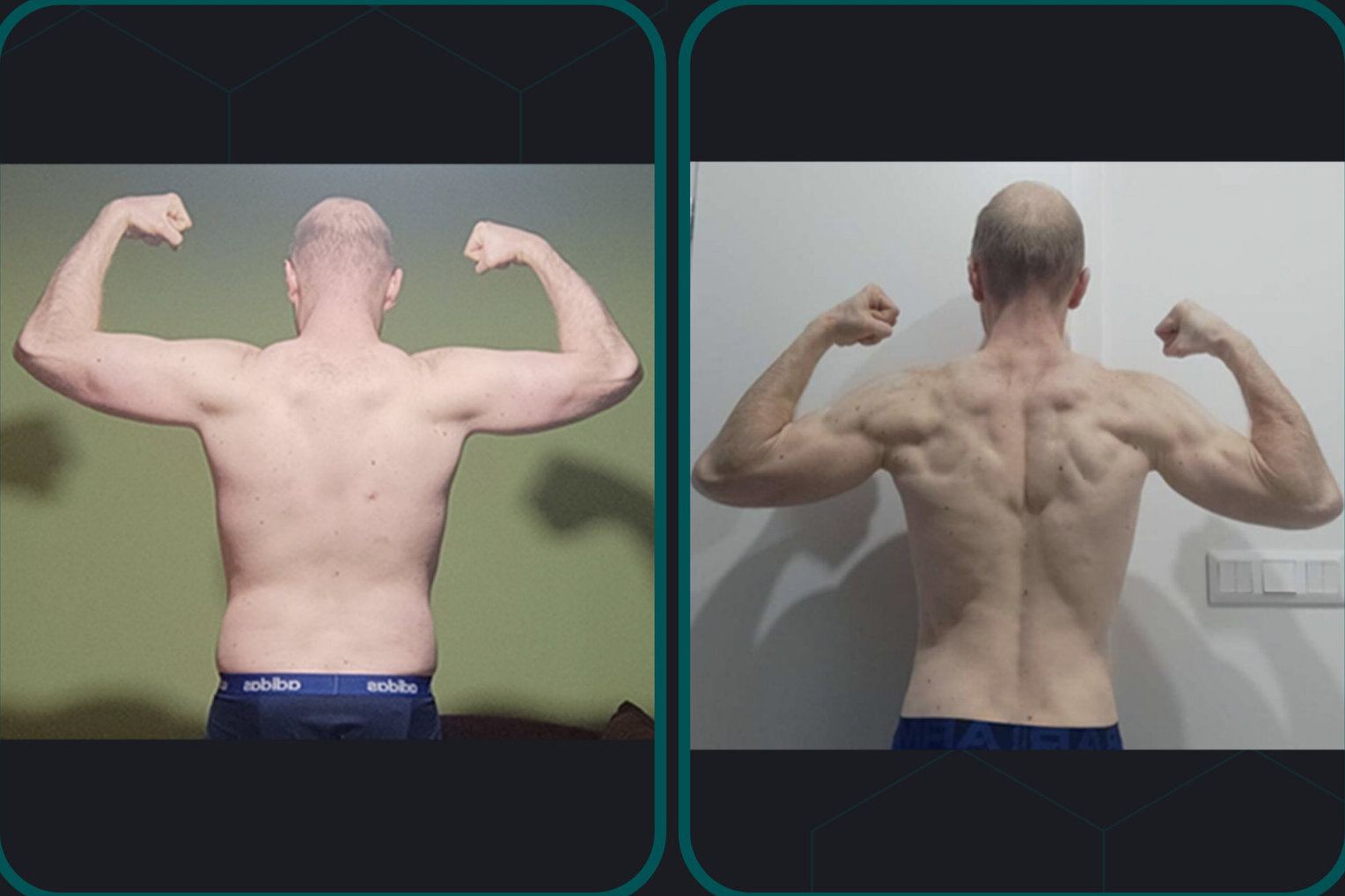 Before and after comparison for a private client, reference 006