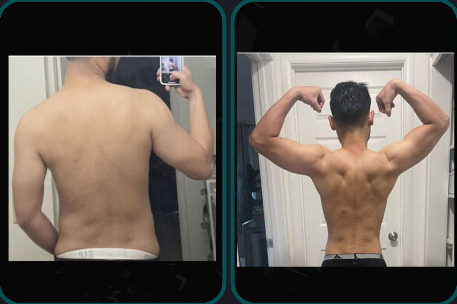 Before and after comparison for a private client, reference 008