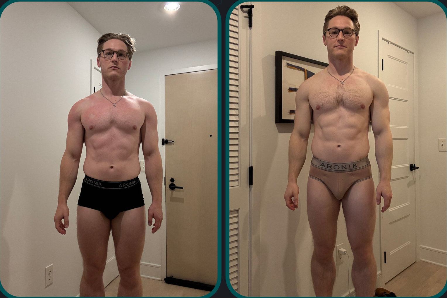 Before and after comparison for a private client, reference 010