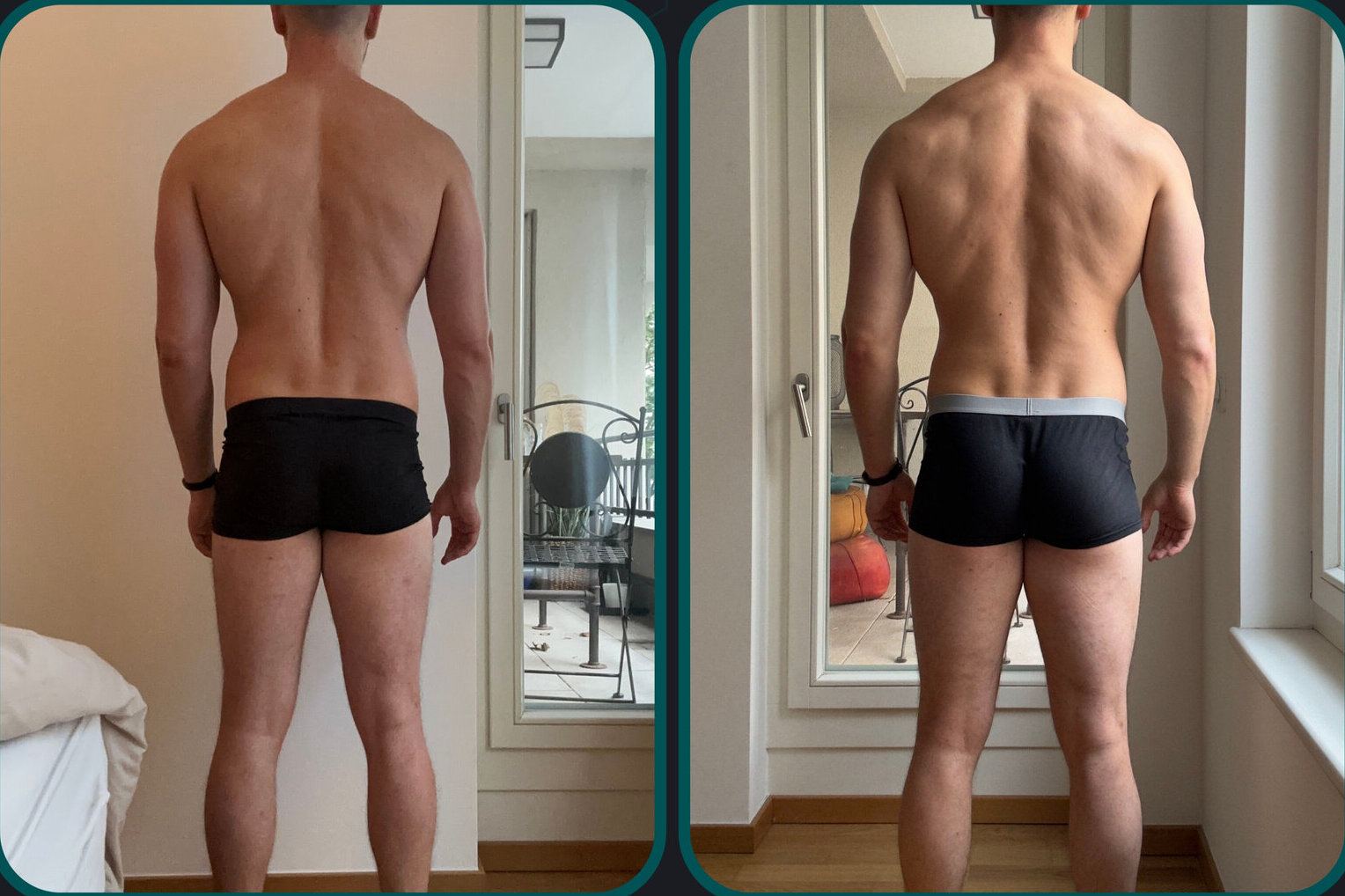 Before and after comparison for a private client, reference 011