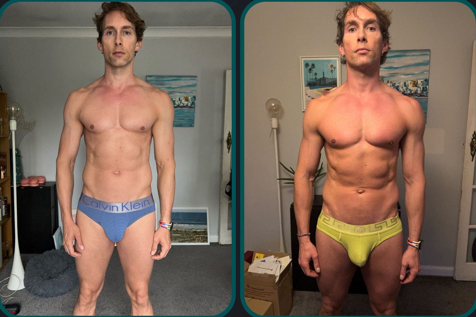 Before and after comparison for a private client, reference 015