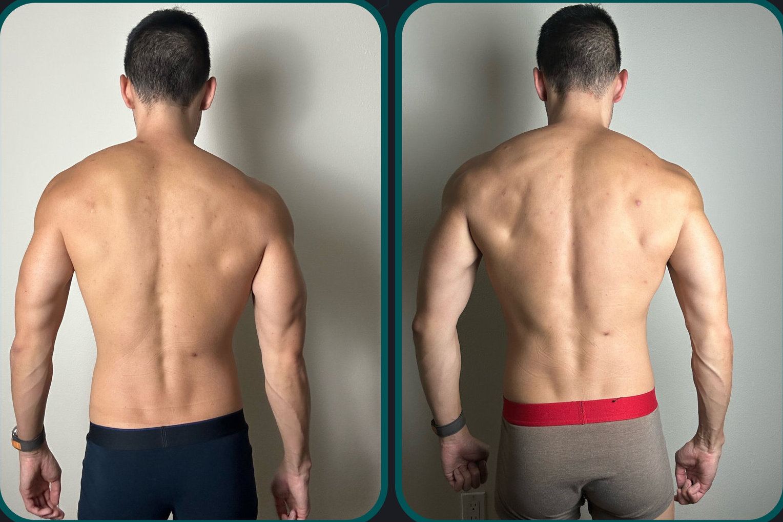 Before and after comparison for a private client, reference 016