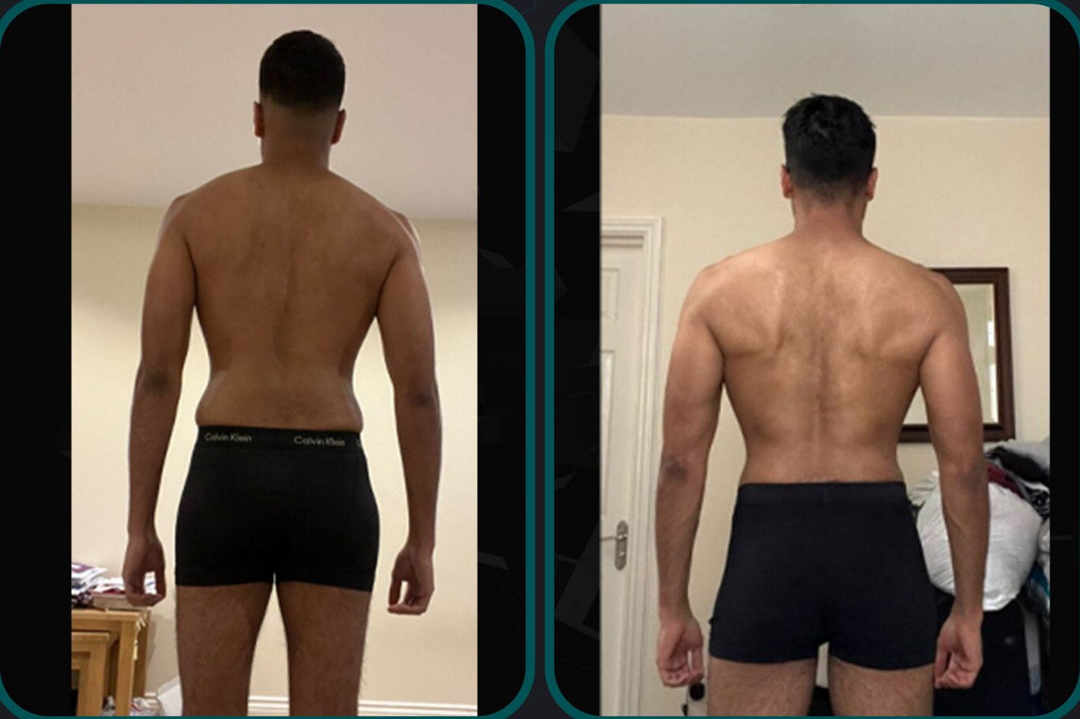 Before and after comparison for a private client, reference 019