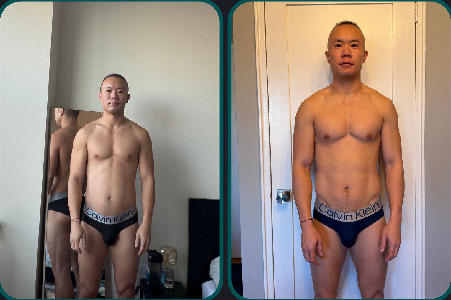 Before and after comparison for a private client, reference 023