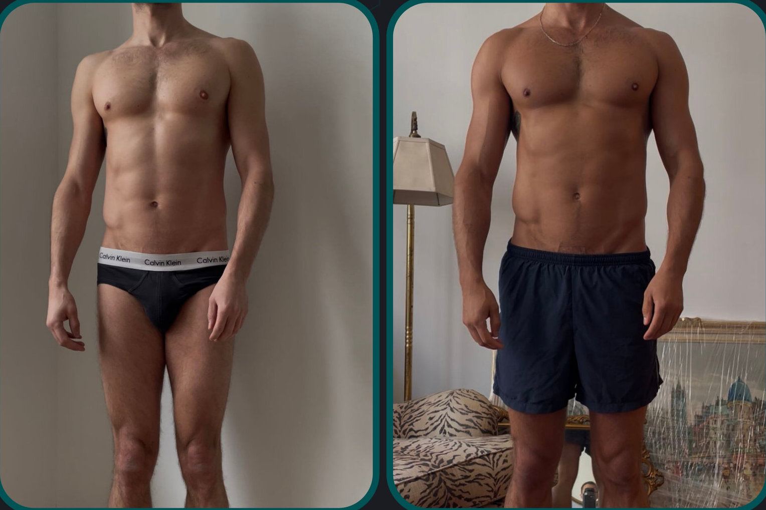 Before and after comparison for a private client, reference 025