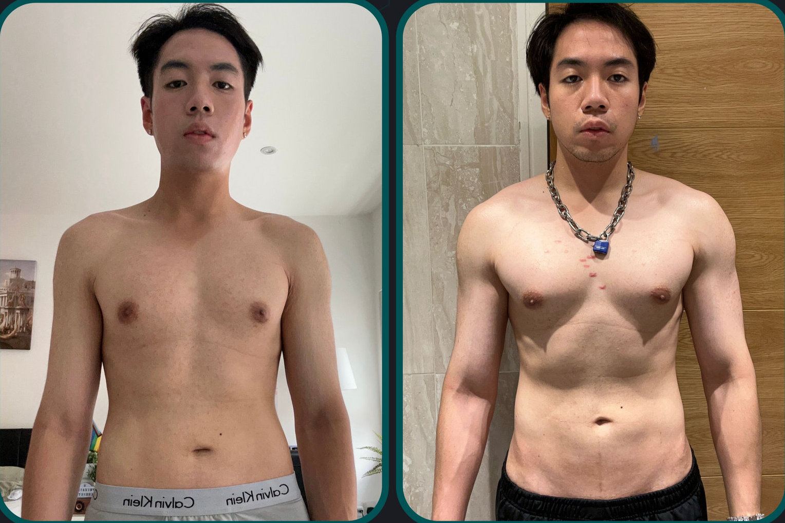 Before and after comparison for a private client, reference 027