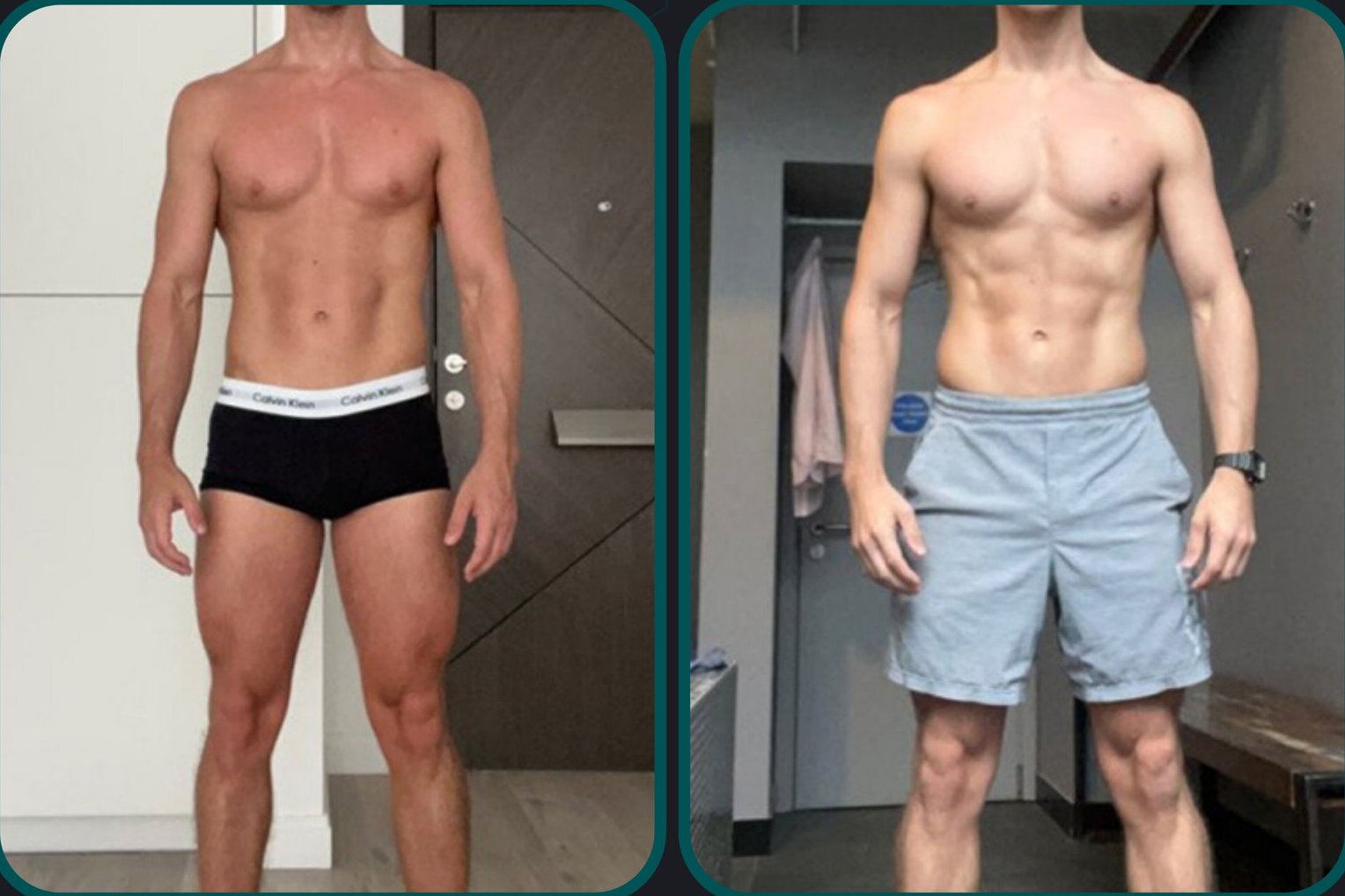 Before and after comparison for a private client, reference 028