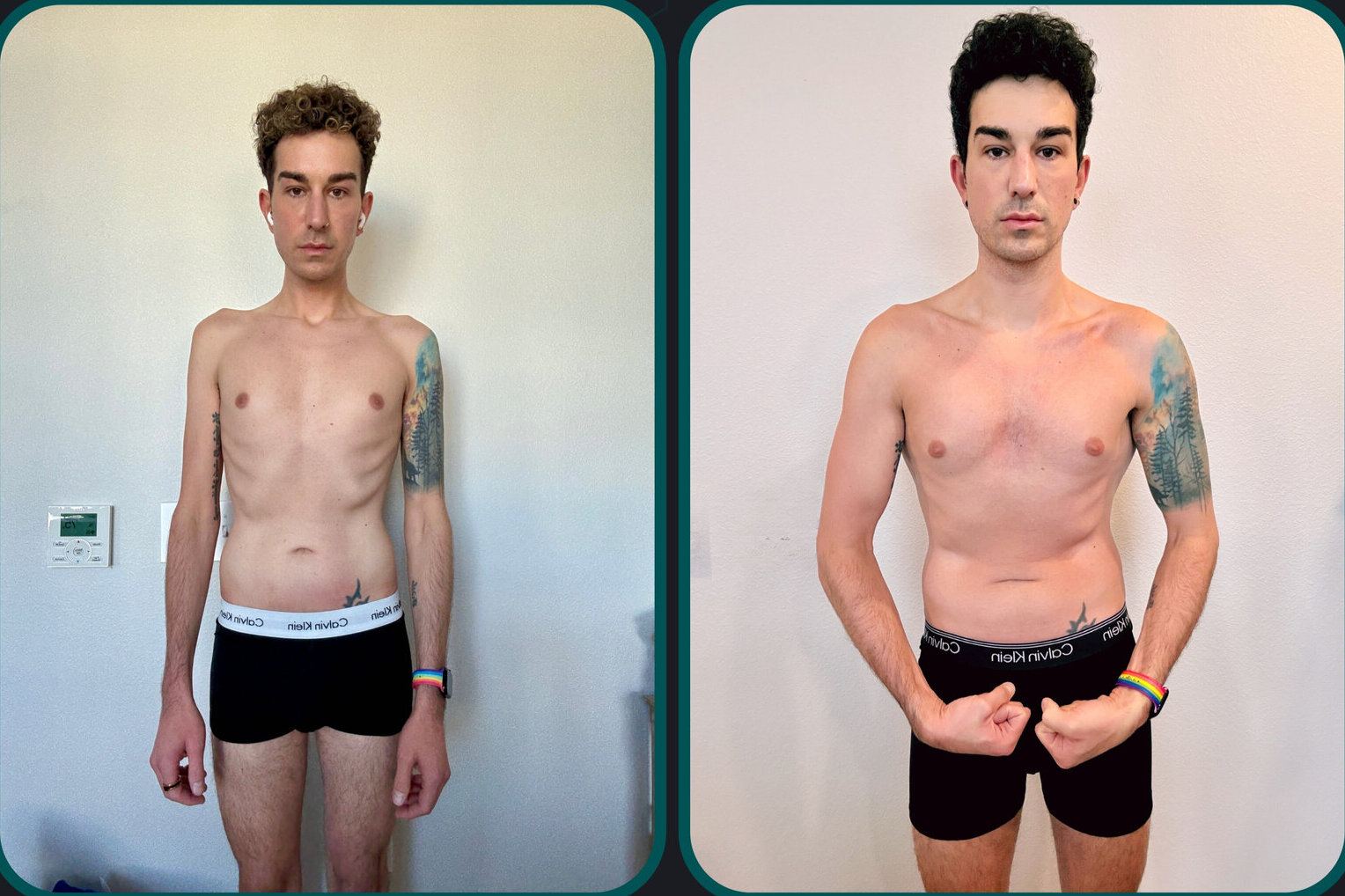 Before and after comparison for a private client, reference 034
