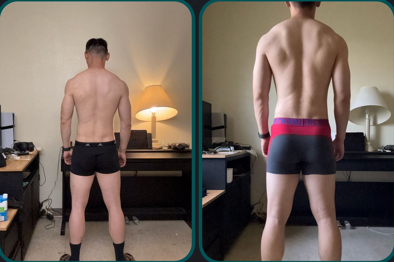 Before and after comparison for a private client, reference 035