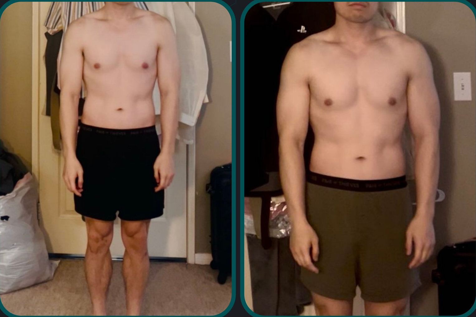 Before and after comparison for a private client, reference 041